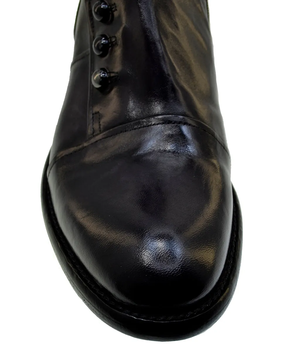 Men's Italian Shoes Jo Ghost 1225 Melanzana Leather Formal Ankle Boots