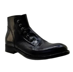 Men's Italian Shoes Jo Ghost 1225 Melanzana Leather Formal Ankle Boots