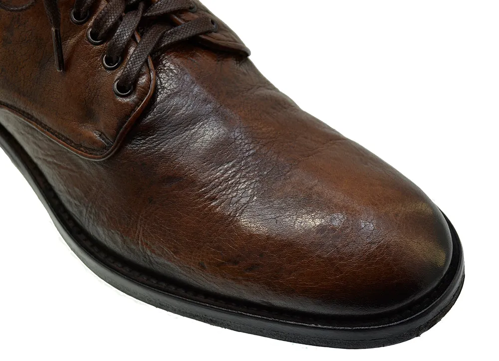Men's Italian Shoes Jo Ghost 3274 Brown Vintage Leather Chelsea Boots