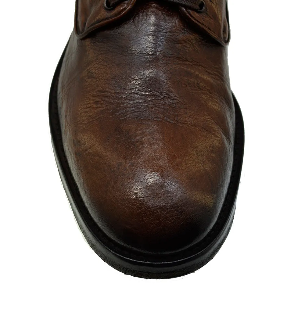 Men's Italian Shoes Jo Ghost 3274 Brown Vintage Leather Chelsea Boots
