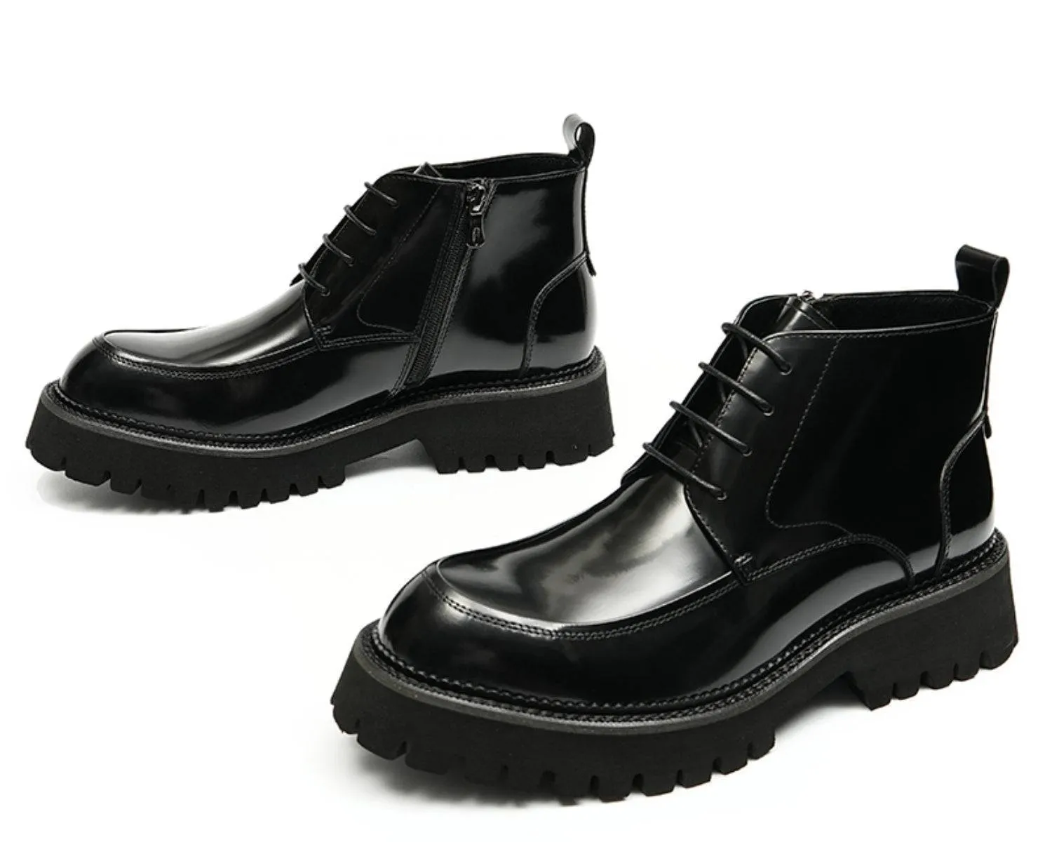 Men's Vintage-Style Leather Boots - Durable Skin Boots for Business Casual Wear