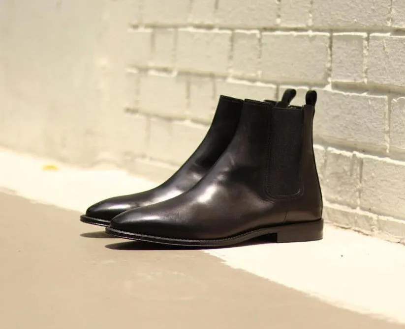 New Latest Chelsea Leather Boots Men