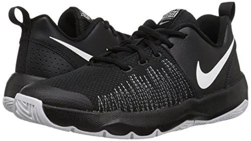 Nike Boys' Team Hustle Quick (GS) Basketball Shoe, Black/White, 6 M US Big Kid