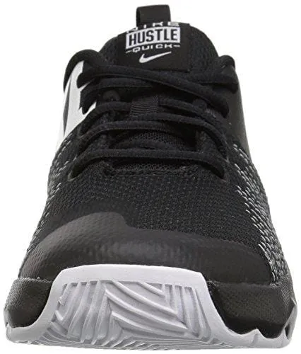 Nike Boys' Team Hustle Quick (GS) Basketball Shoe, Black/White, 6 M US Big Kid