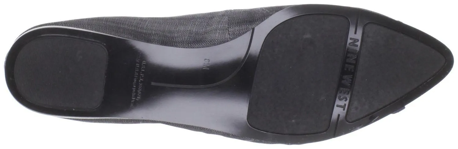 Nine West Simonsays Grey/Black Fabric Flat  (Women)
