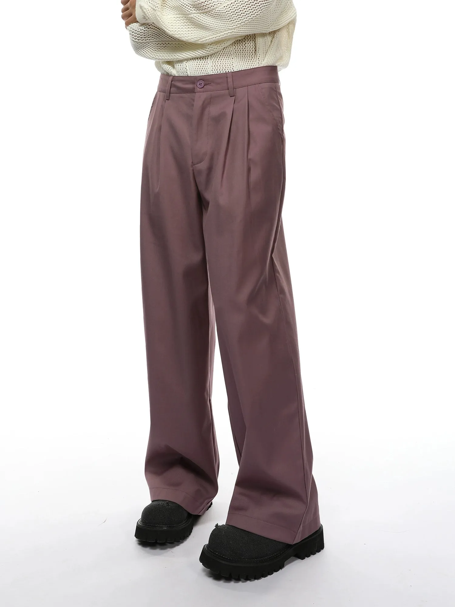 Oversized Double Breasted Boxy Blazer and Wide Leg Suit Pants Two Piece Set
