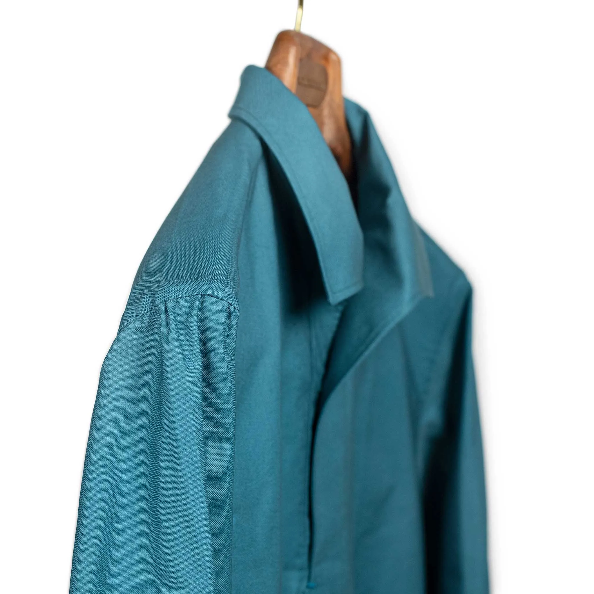 Oxford popover shirt in dark teal cotton