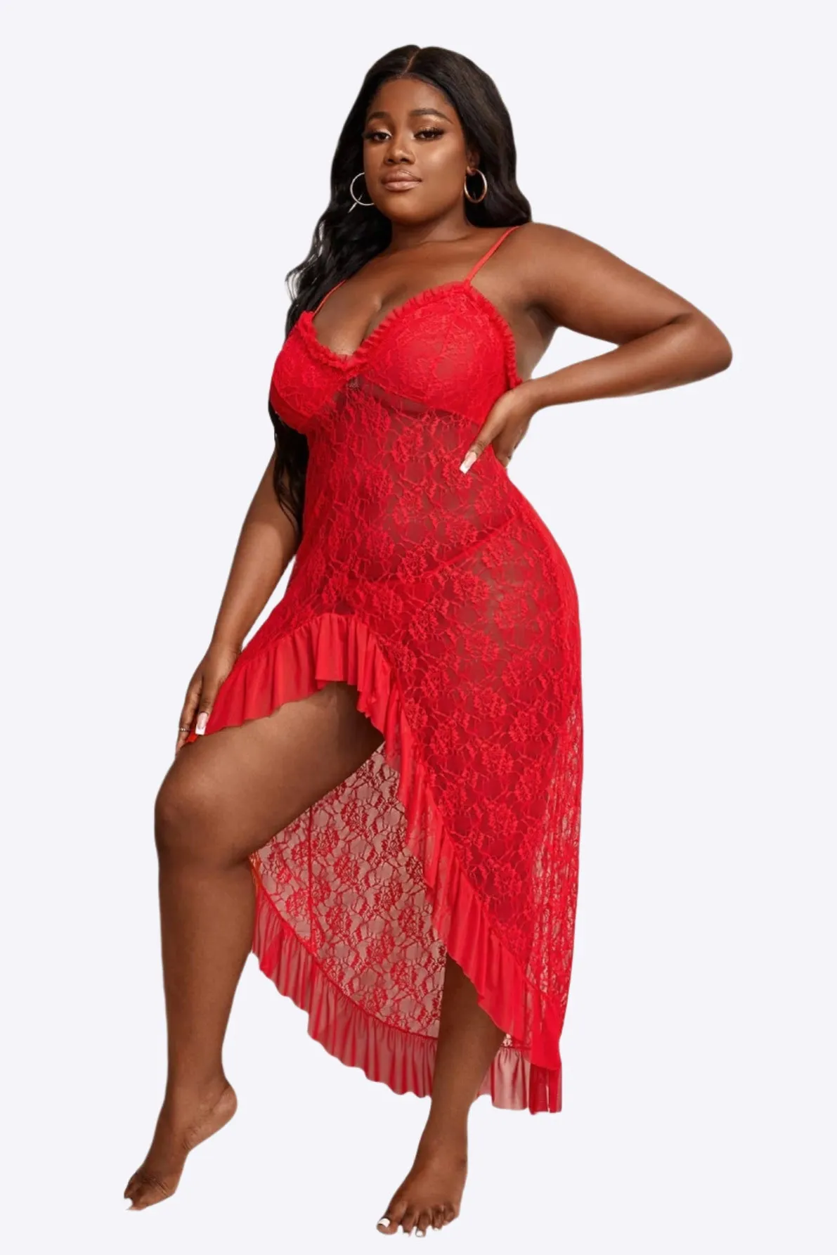 Scarlet Glimmer Gown