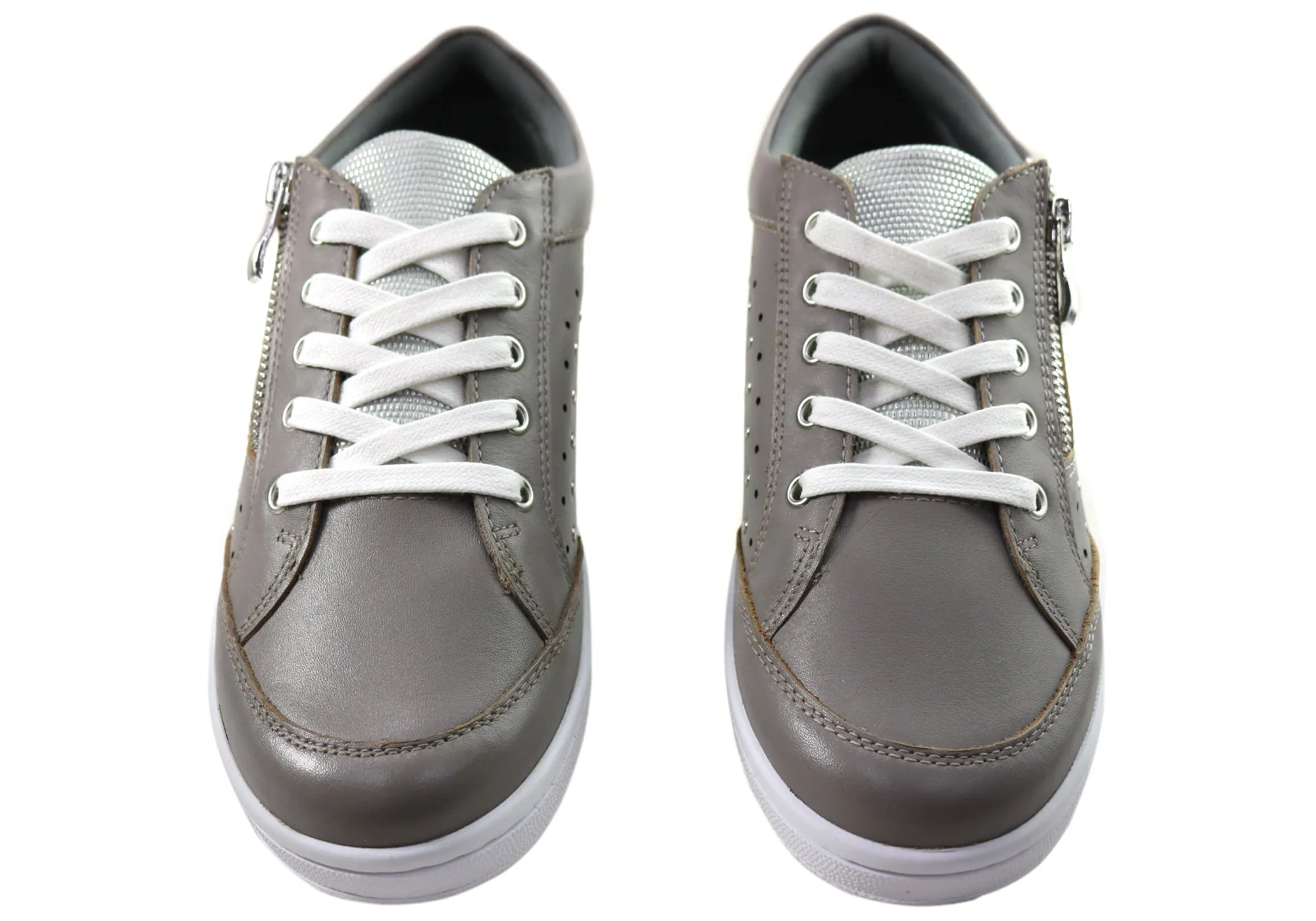Scholl Orthaheel Razer Womens Supportive Leather Lace Up Casual Shoes
