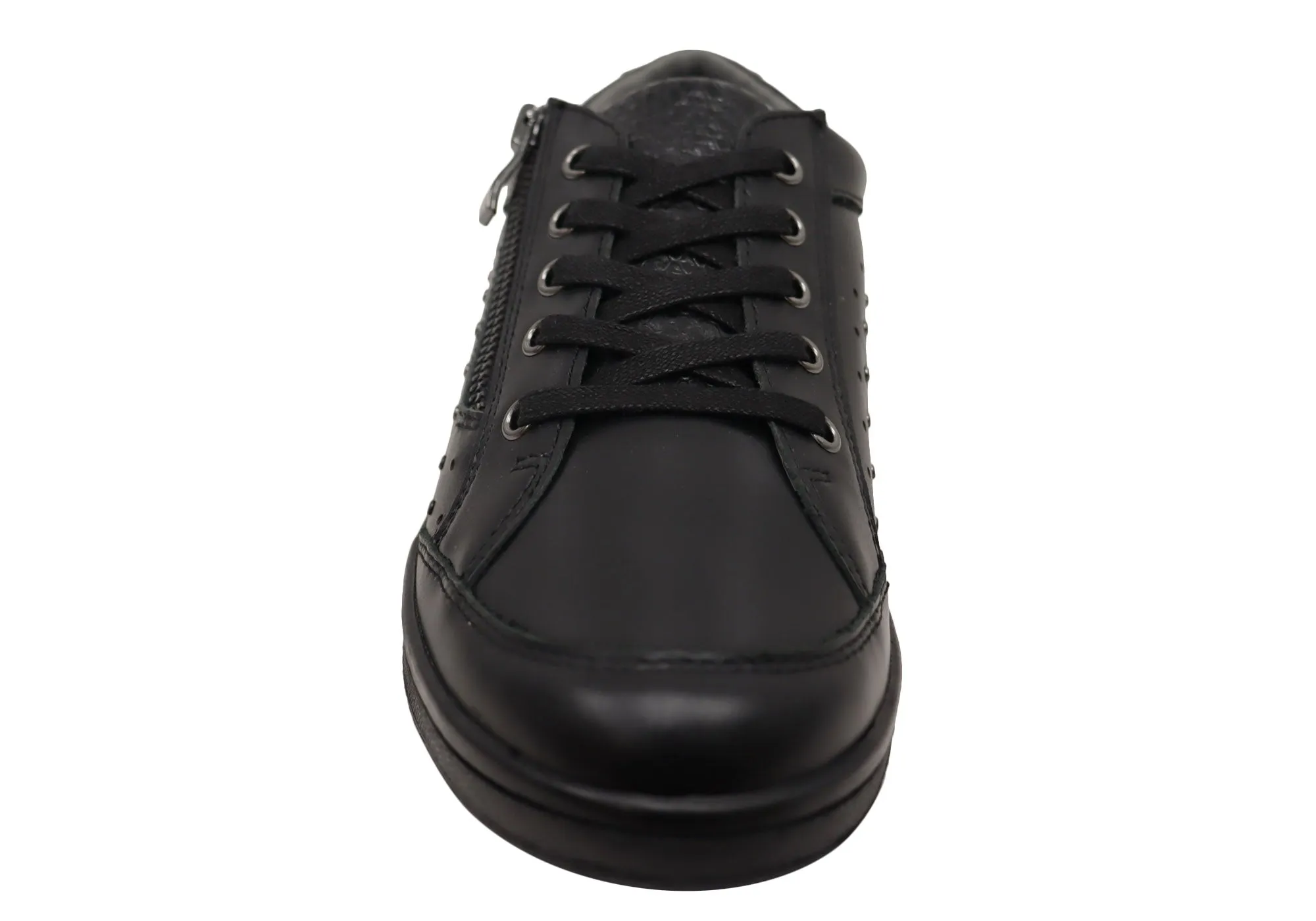 Scholl Orthaheel Razer Womens Supportive Leather Lace Up Casual Shoes