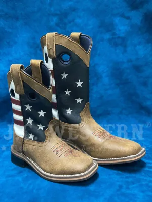 Smoky Mountain 3880 Kids Stars And Stripes Boots Vintage Brown