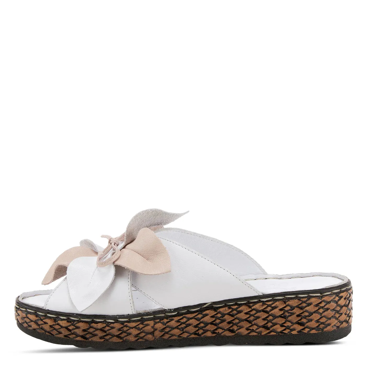 SPRING STEP HILARY SLIDE SANDALS WHITE