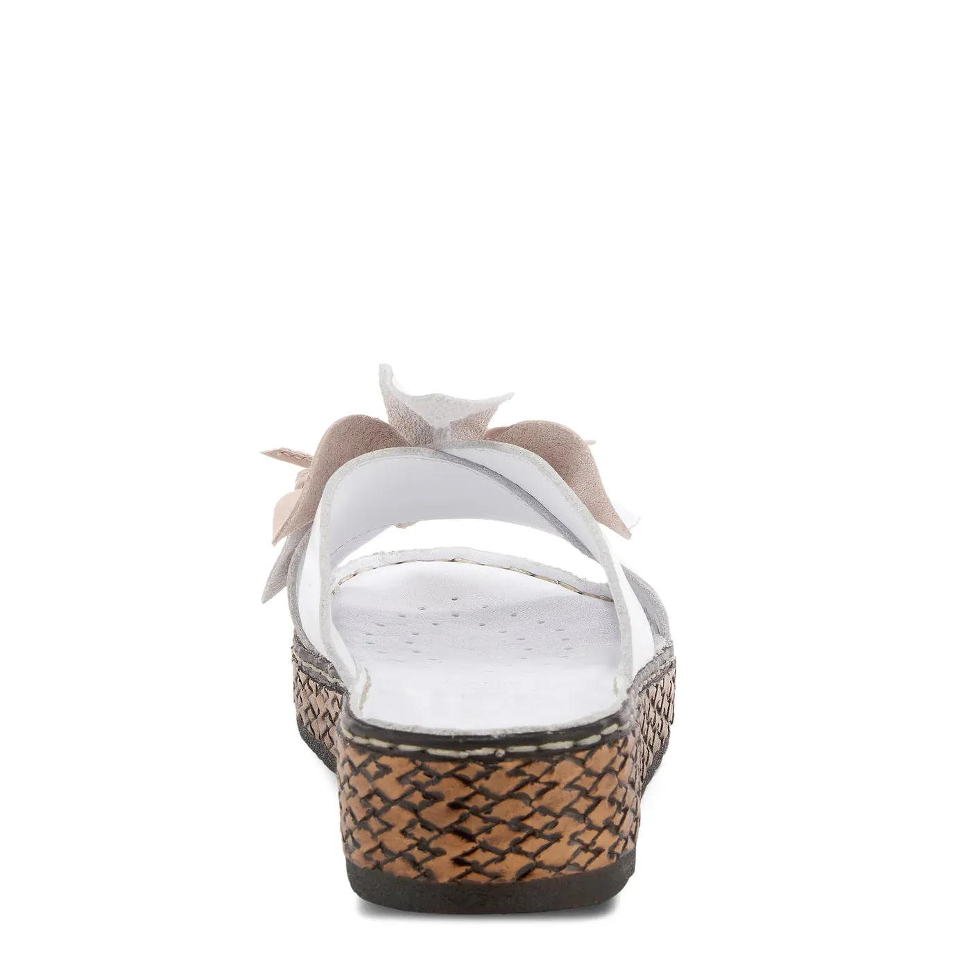 SPRING STEP HILARY SLIDE SANDALS WHITE