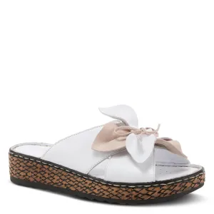 SPRING STEP HILARY SLIDE SANDALS WHITE