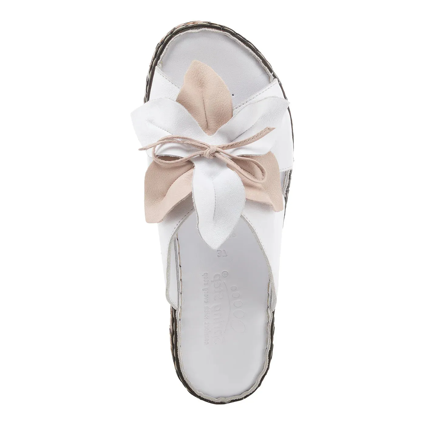 SPRING STEP HILARY SLIDE SANDALS WHITE