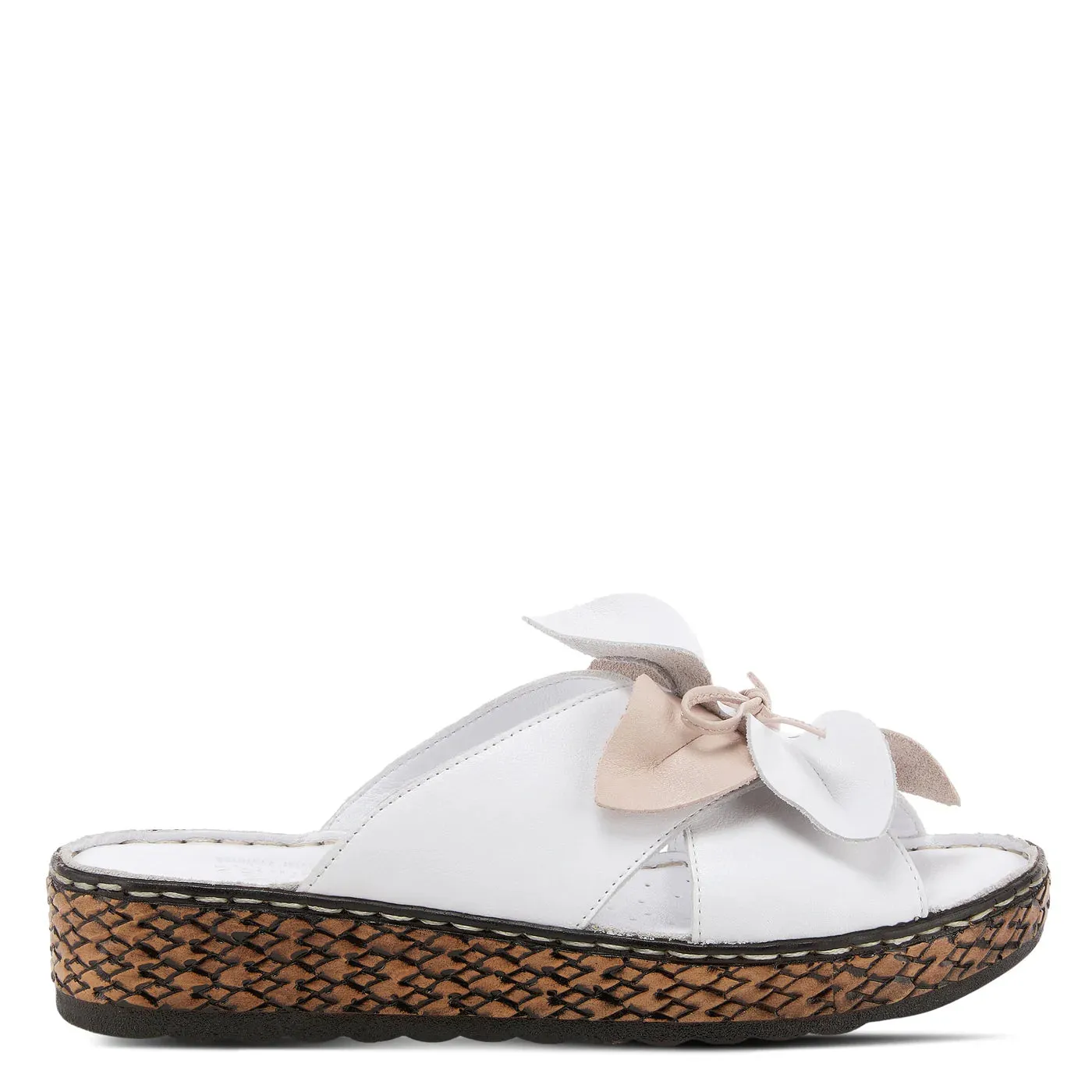 SPRING STEP HILARY SLIDE SANDALS WHITE
