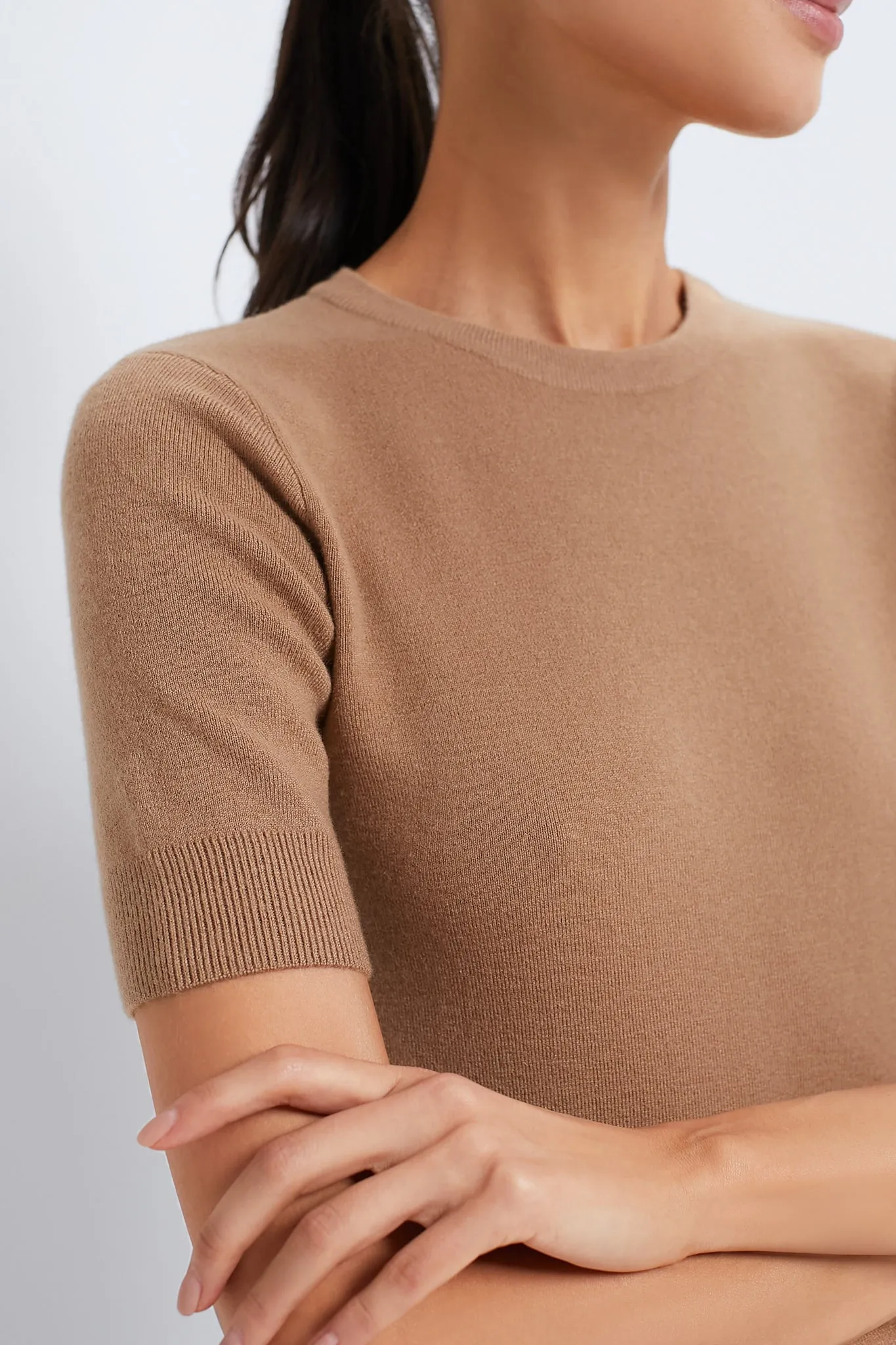 Tan Cashmere T-Shirt