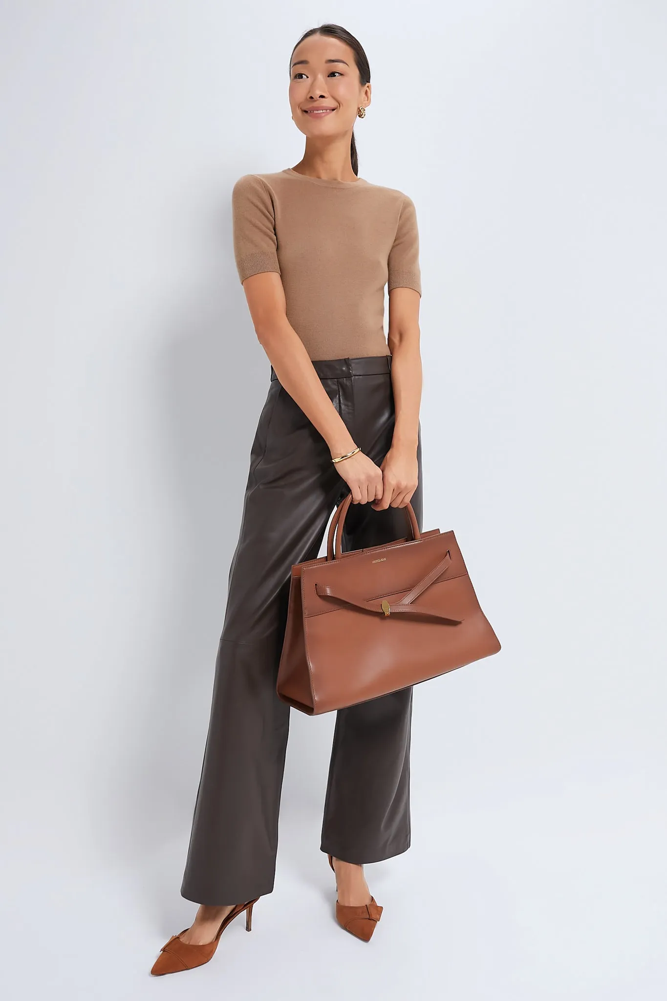 Tan Cashmere T-Shirt