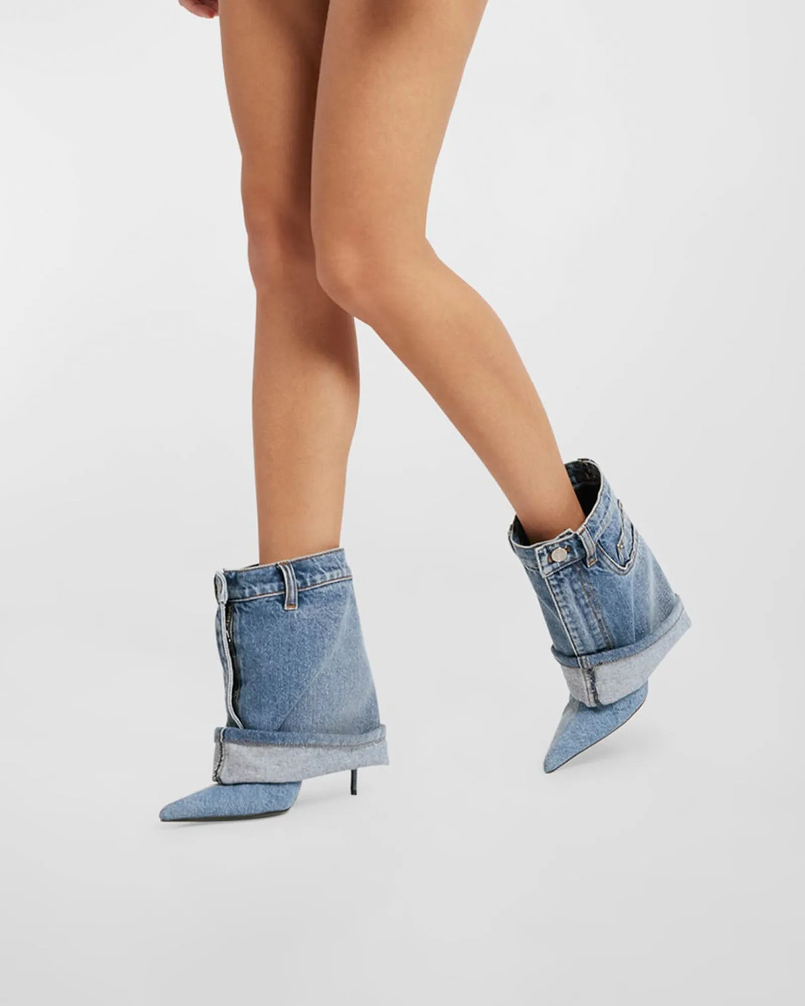 Toma Pants Tube Denim Cowboy Ankle Boots