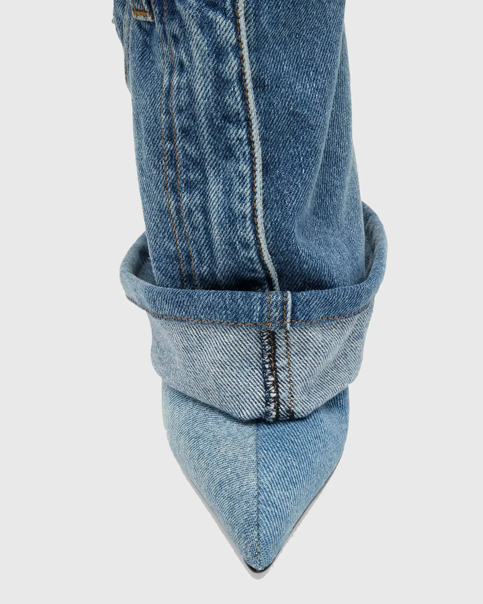 Toma Pants Tube Denim Cowboy Ankle Boots