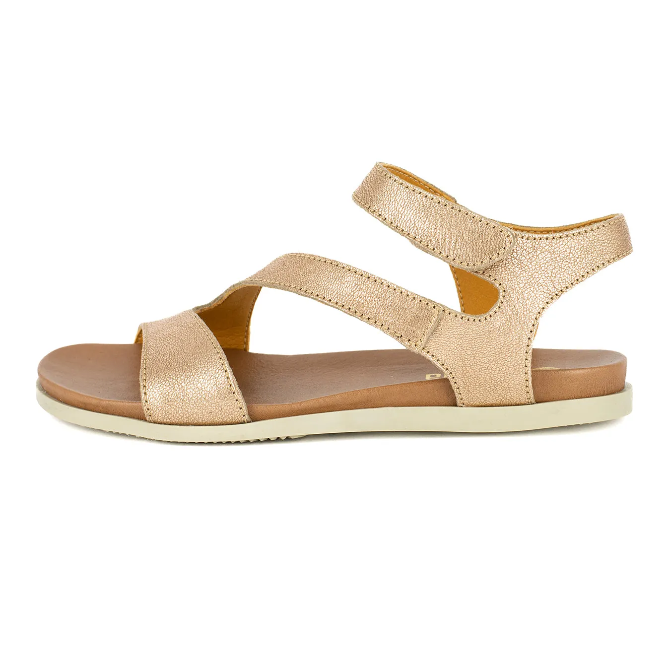 Umgodlo : Ladies Leather Sandal in Gold Metallic