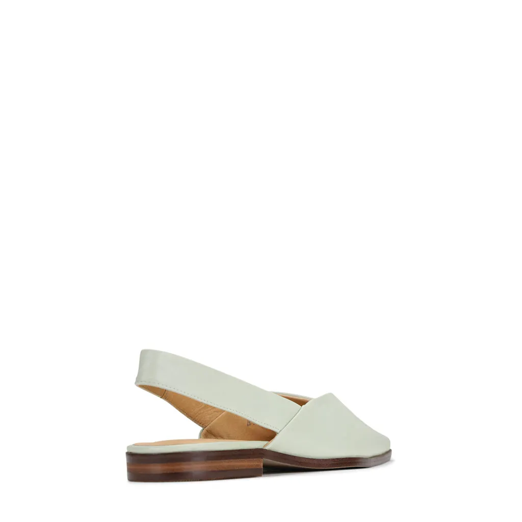 Vine Flat leather Sling Back