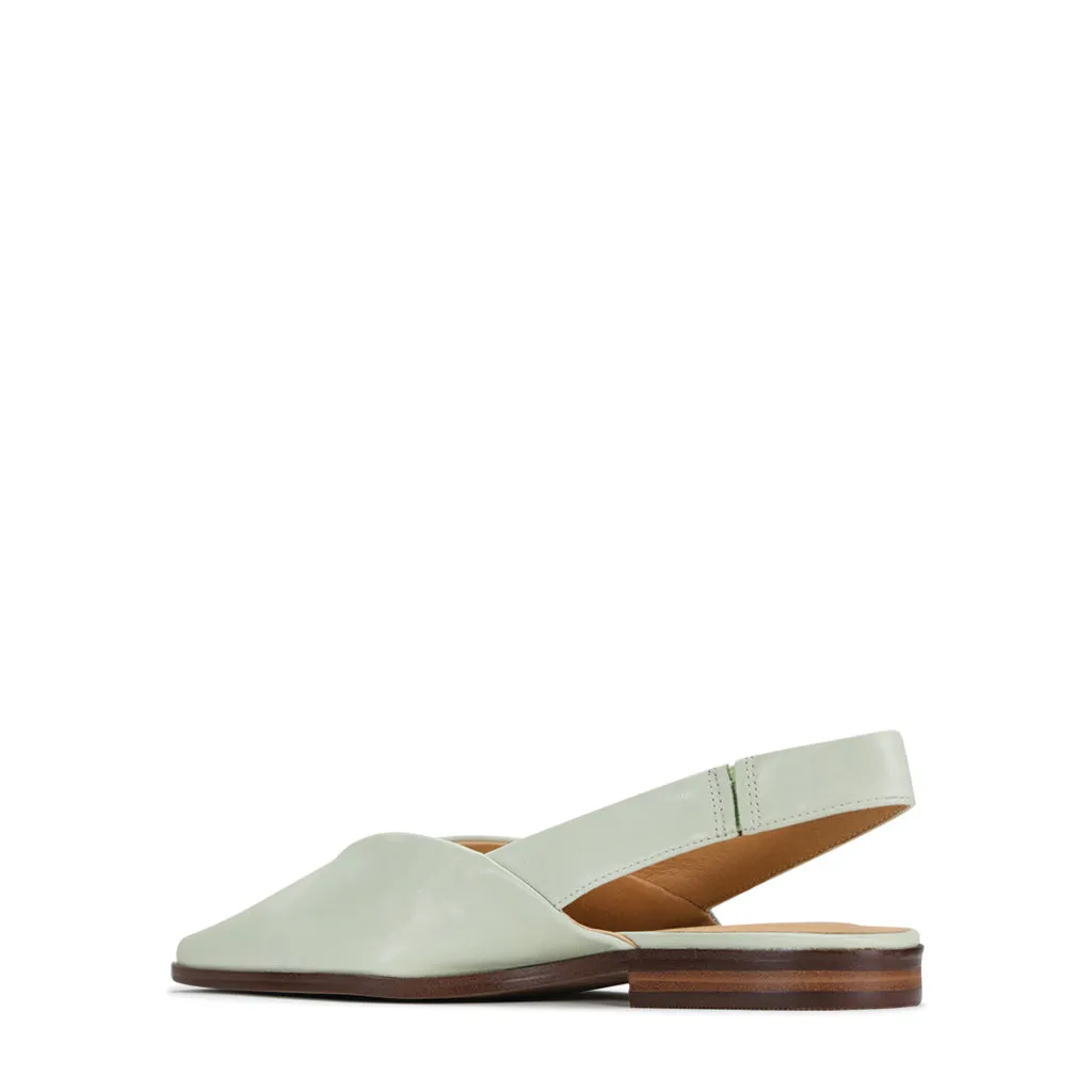 Vine Flat leather Sling Back
