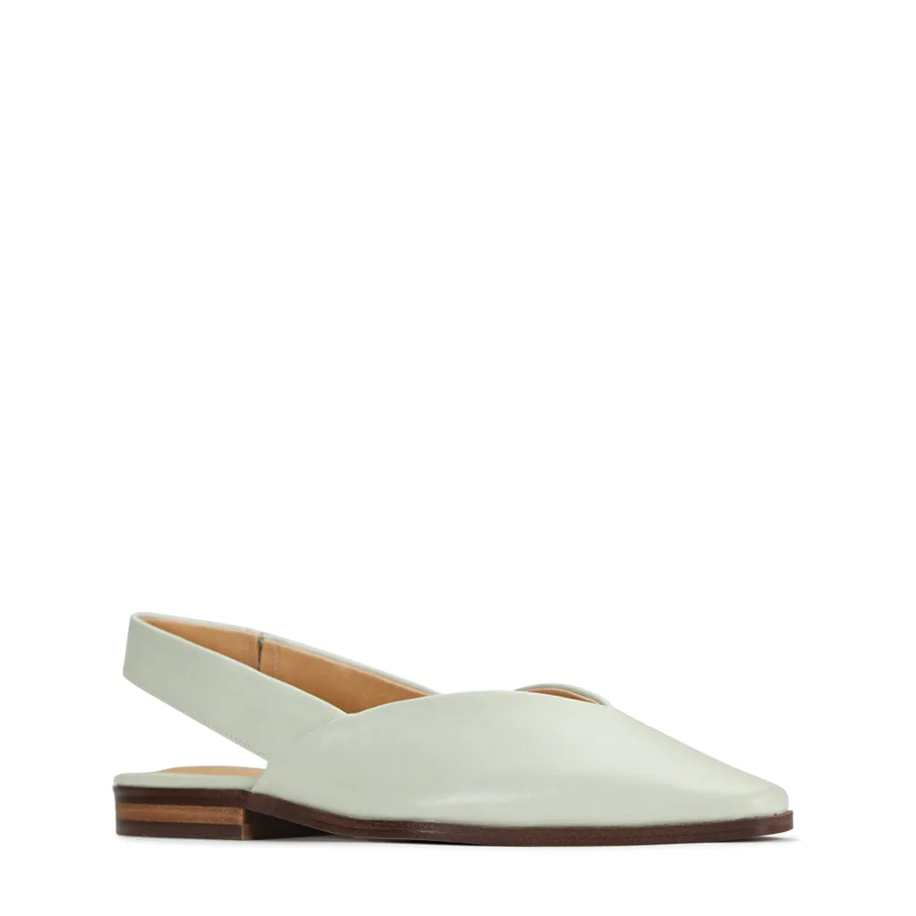 Vine Flat leather Sling Back