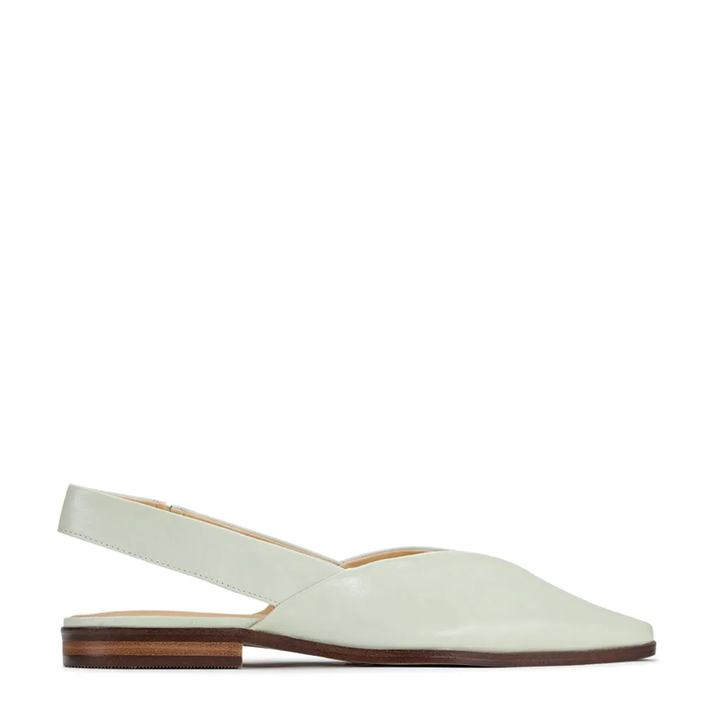 Vine Flat leather Sling Back