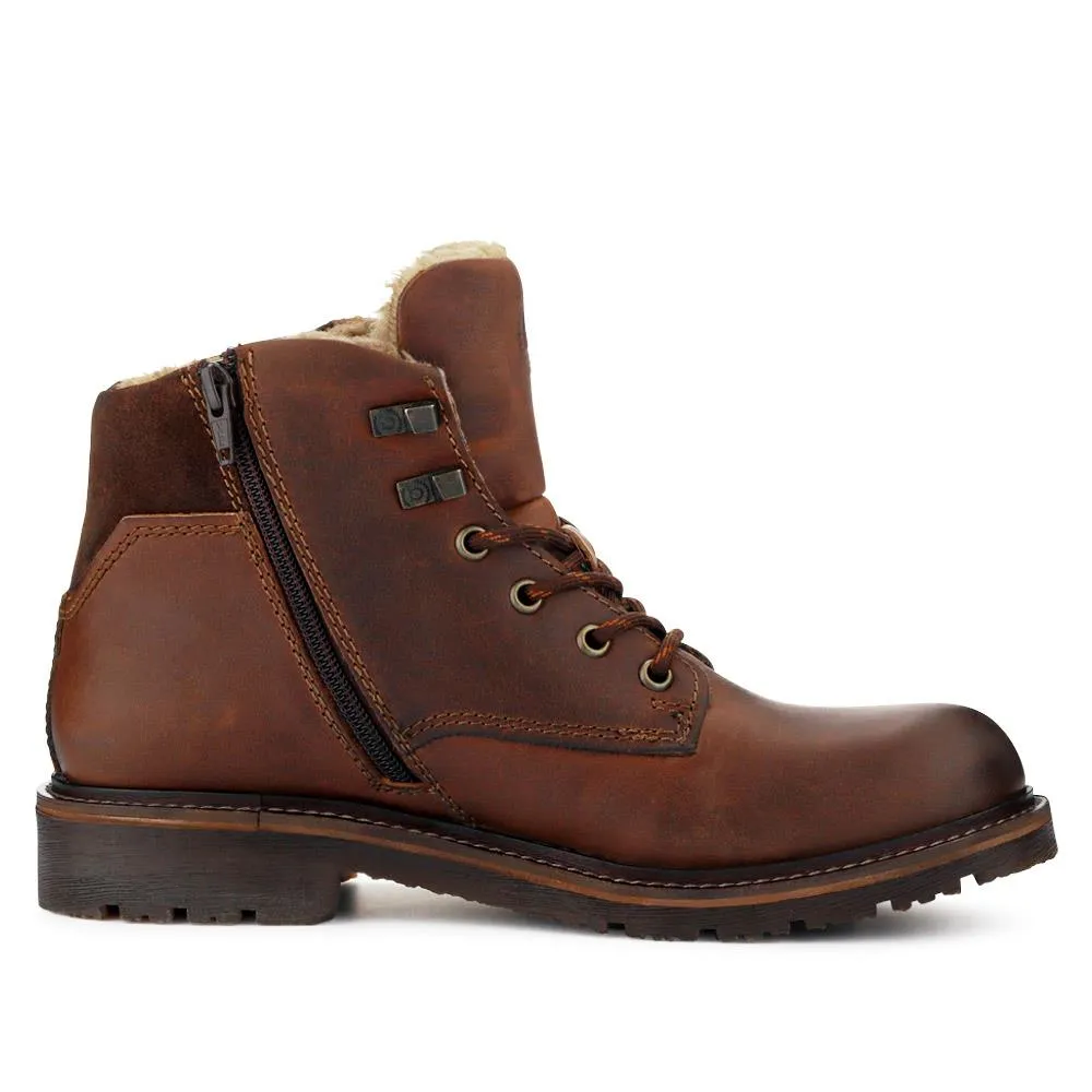 Warm-Lined Leather Boots - BUG40525 / 326 011