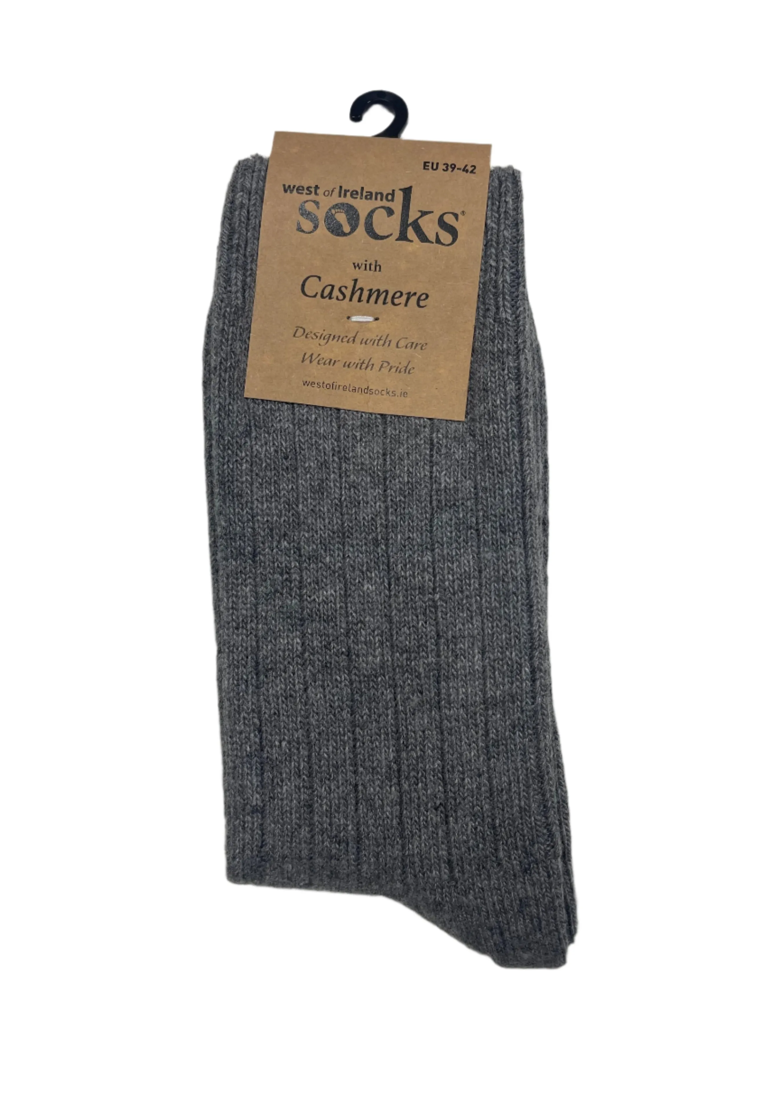 West of Ireland Cashmere Mix Socks | Grey