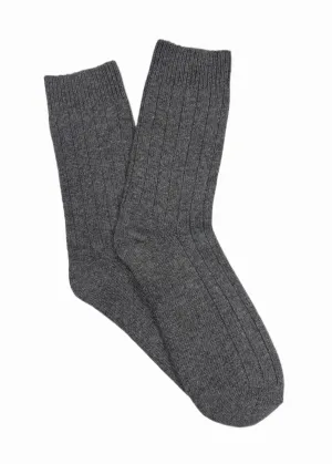 West of Ireland Cashmere Mix Socks | Grey