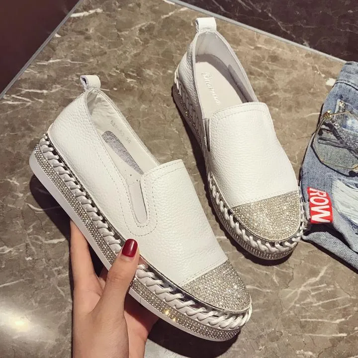 Women Leather Creepers Flats