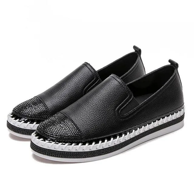 Women Leather Creepers Flats