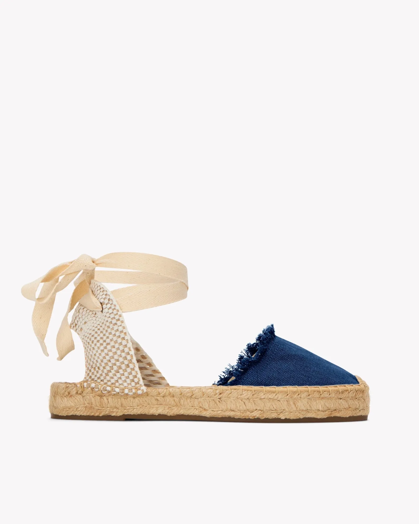 Womens_Espadrilles_The Lauren Lace Up_Denims_Dark Wash