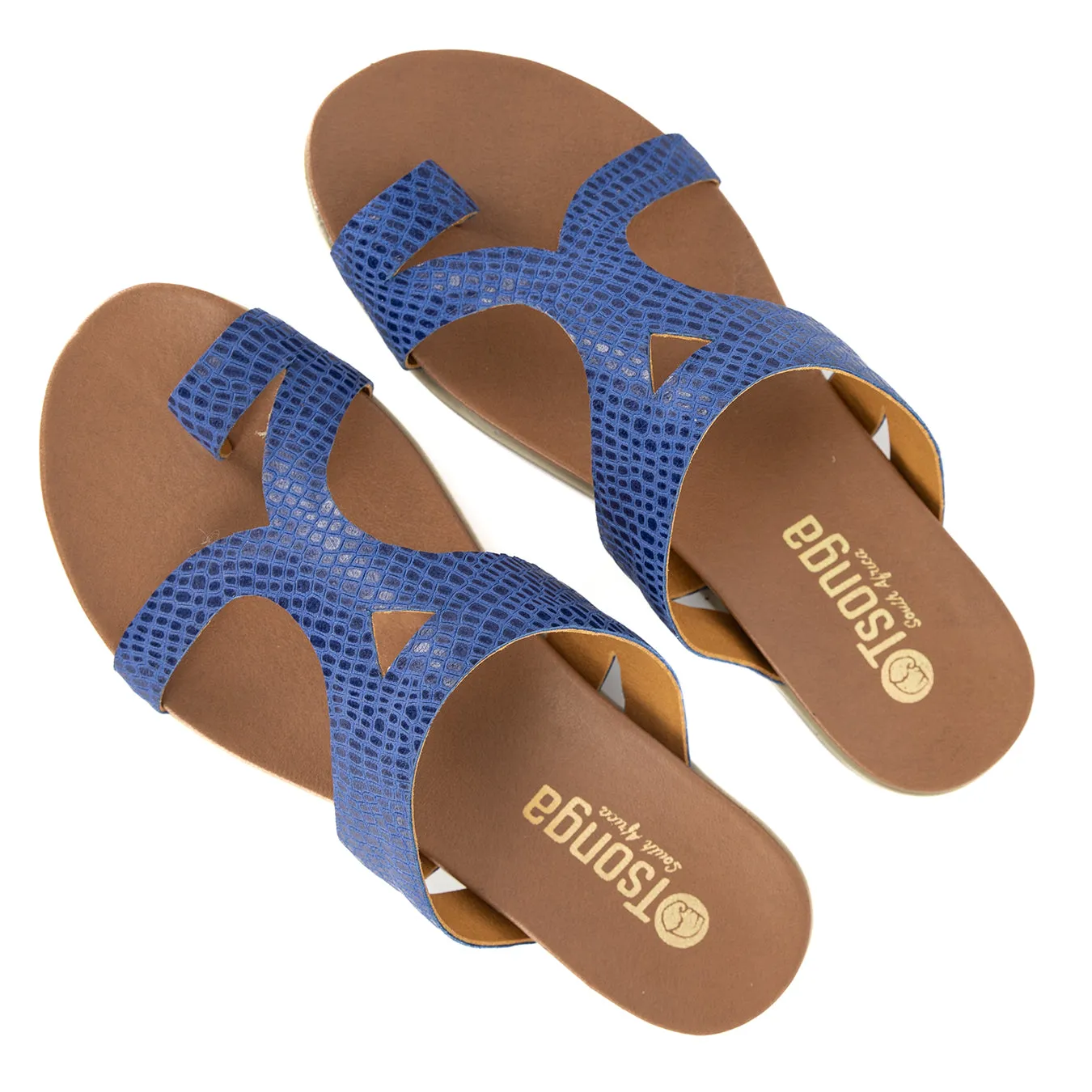 Zawadi : Ladies Leather Sandal in Turbine Coco Lux